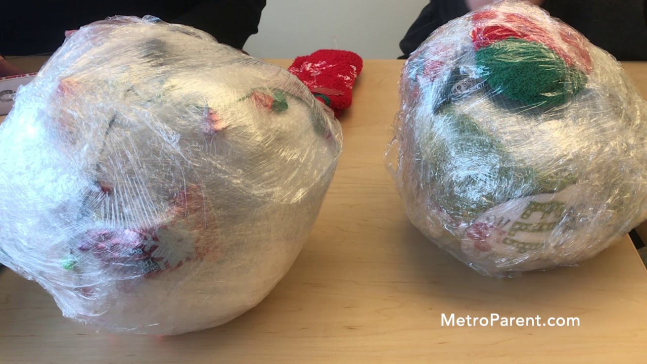Holiday Party Saran Wrap Ball Game for Families YouTube