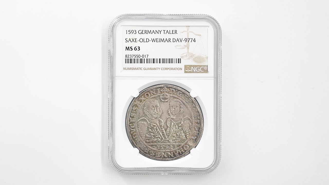 n*o様 銀貨15枚 1593 ドイツ ザクセン選帝侯国 クリスティアン1世 ヨハン・ゲオルク1世