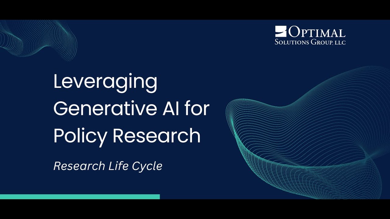 Leveraging Generative AI for Policy Research Research lifecycle - YouTube