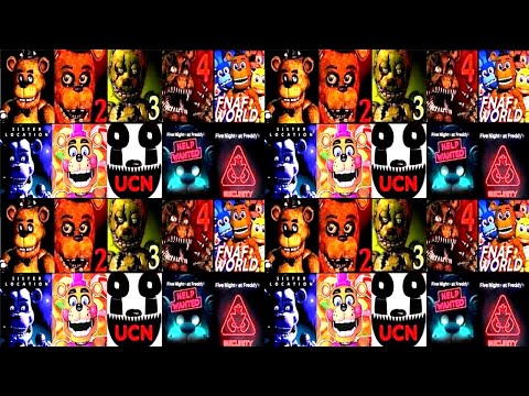 FNAF All JumpScares in 11 Minutes! FNAF 1 2 3 4, SL, FFPS, UCN, HW, COD, AR, SB (2014-2021)