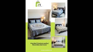 King Bed | Premium quality | Reversible | Bed Cover
