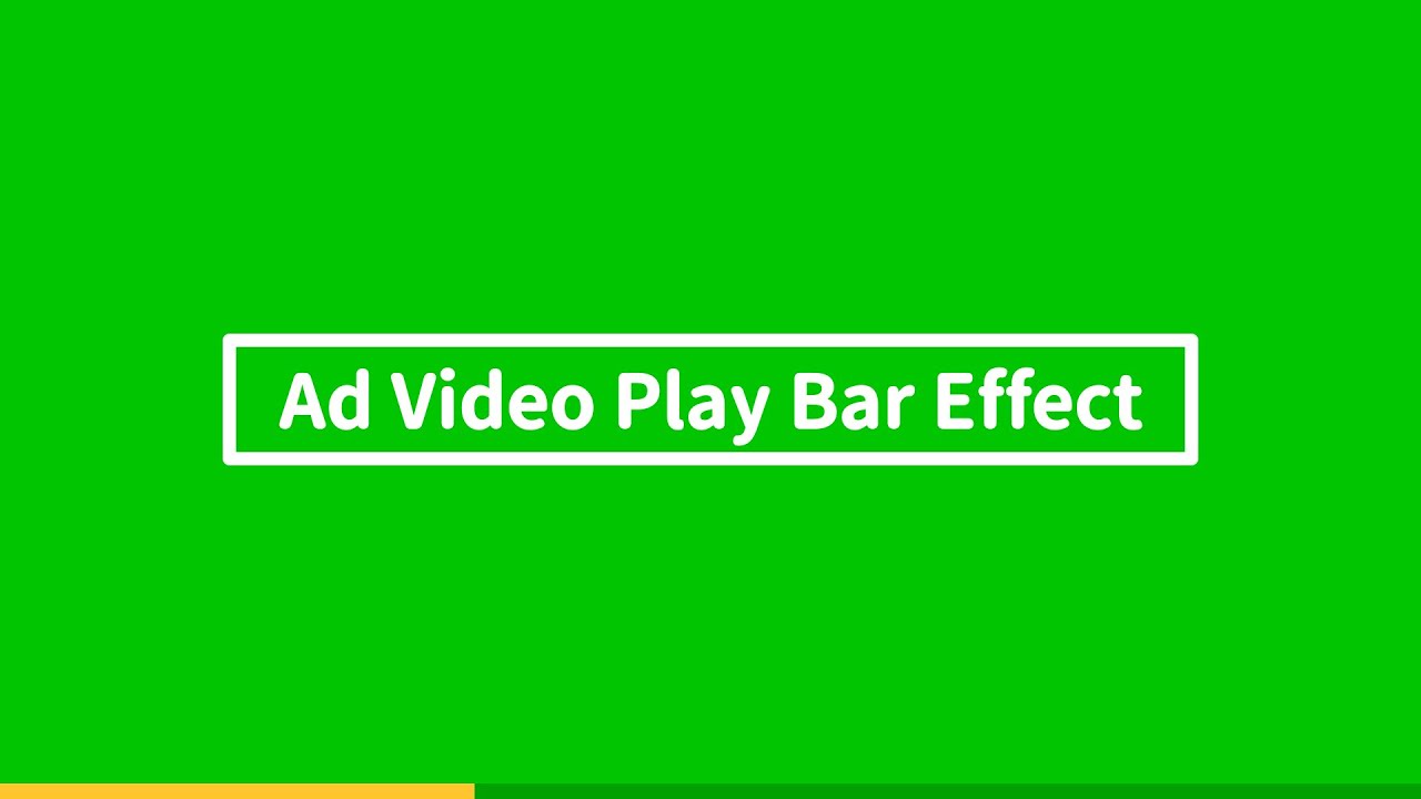 Advertisement Play Bar Effect Overlay | Green Screen | 4K | Free Download