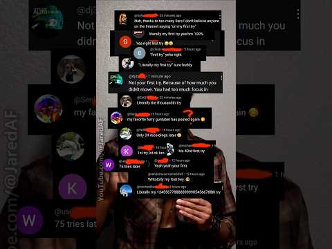 "literally my first try"