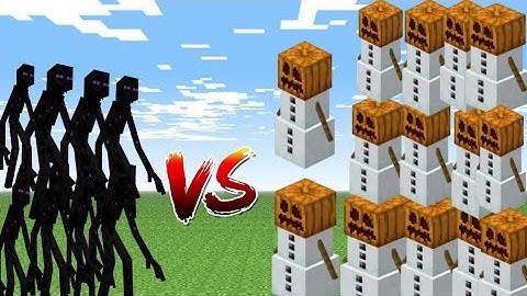 Mutant Enderman Vs Mutant Snow Golem - Minecraft Mob Battles - Mutant Creatures Mod |  Mob Battle |