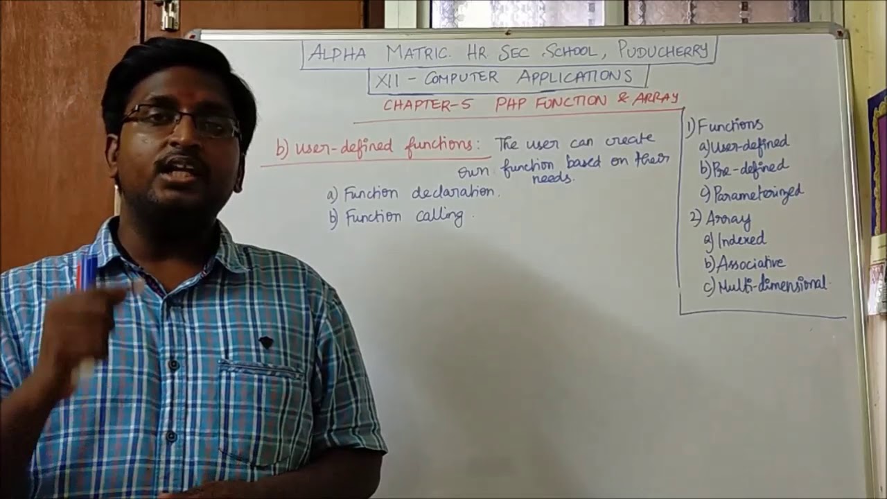 CLASS 12 - COMPUTER APPLICATION - CHAPTER 5 PHP FUNCTIONS AND ARRAYS ...