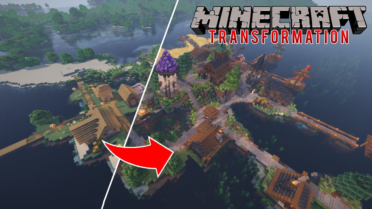 Minecraft Timelapse: Village Transformation + World Download! - YouTube
