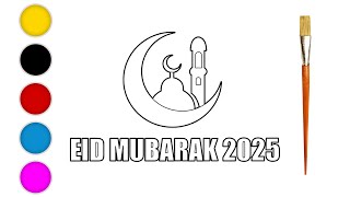 Eid Mubarak Drawing and color | #eidmubarak