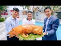 Mukbang with roast pork featuring the captain of the vietnam national football team  sapa tv