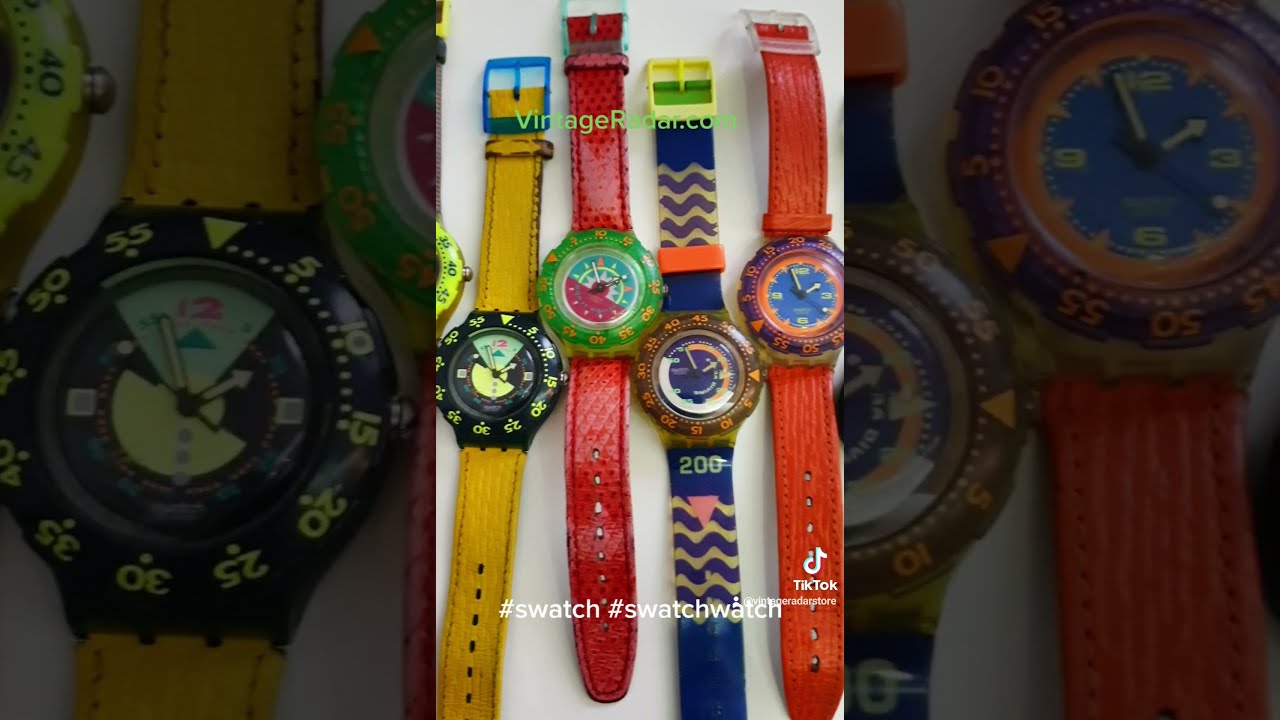 SWATCH Olympic公式　Fun Scuba　RareVintage The Swatch Fun Scuba: A coloured depth-meter watch. All