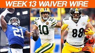 Waiver Wire Adds Week 13 Fantasy Football (2023)