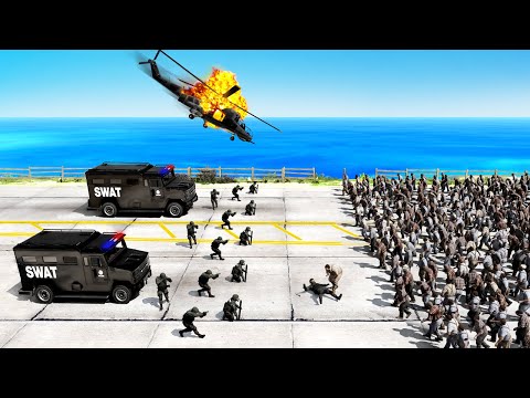 SWAT TEAM vs ZOMBIE Outbreak in GTA 5!