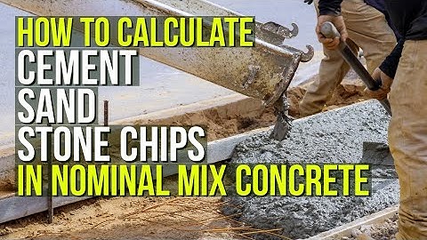 Calculate Cement Sand Stone Chips in Nominal Mix Concrete | Excel Free Download