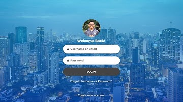 001 | How to Create Login Form Blue Gradient Color Overlay UI Design - Gravit Designer to HTML & CSS