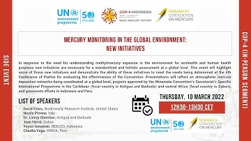 Pre-COP4.2 Side Event: Mercury monitoring in the global environment: New initiatives