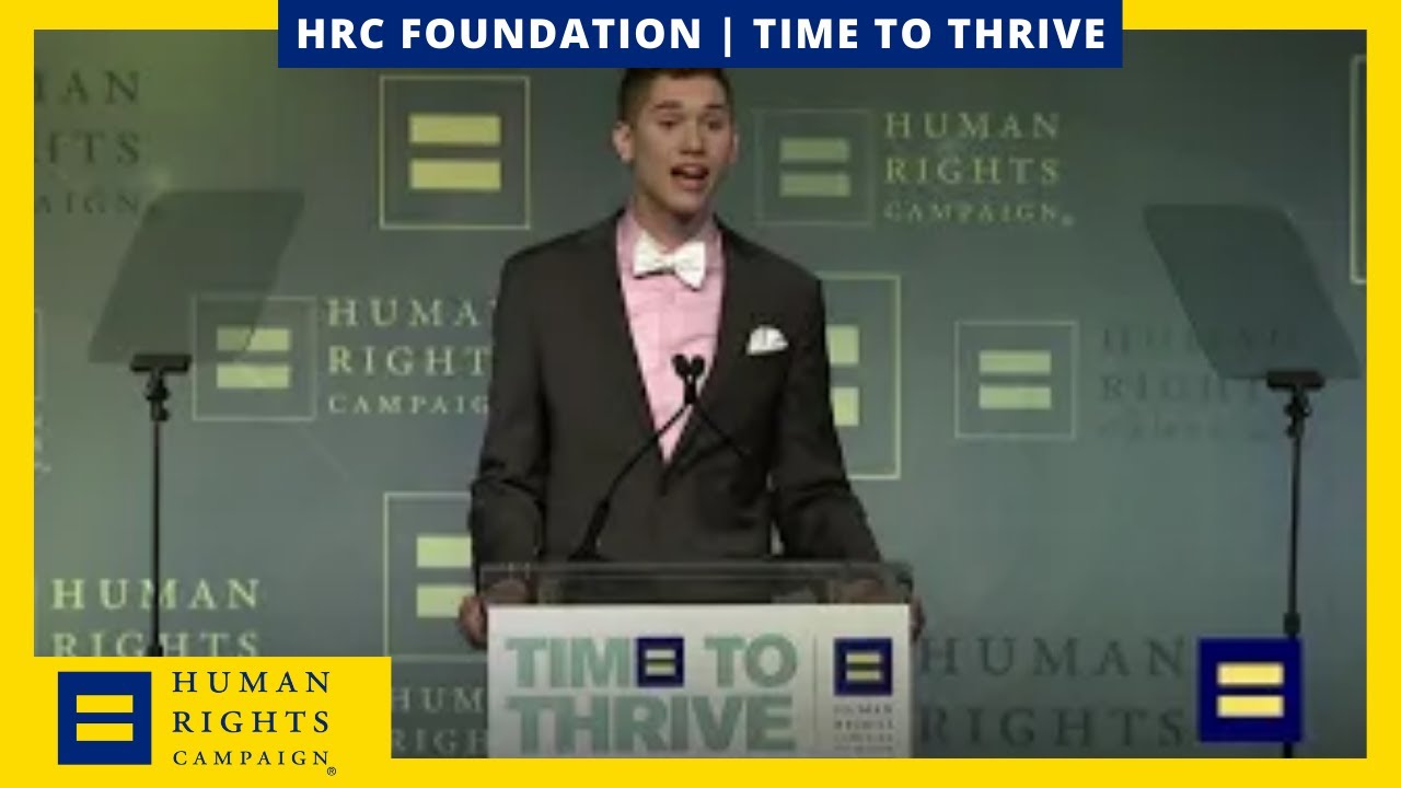 Youth Ambassador Brooklyn Owens Speaks at the 2019 HRC Time To THRIVE ...