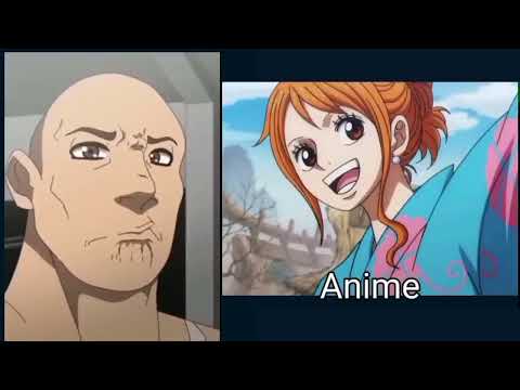 One Piece Female Edition-1 Anime Vcs Cosplay (The Rock Reaction Meme )