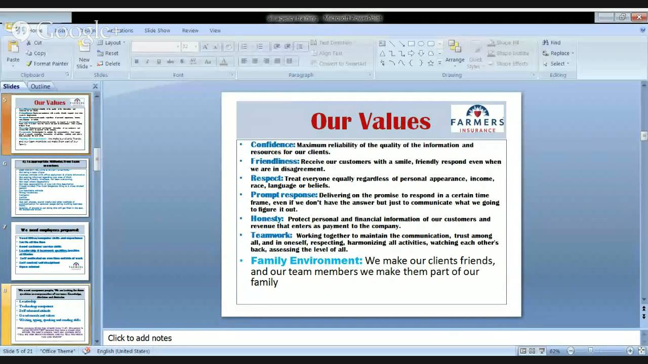 Introduction To The Farmers Agency