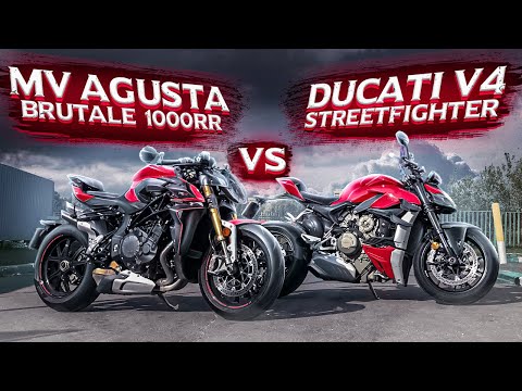 САМЫЕ МОЩНЫЕ НЕЙКЕДЫ | Ducati Streetfighter V4 vs MV AGUSTA Brutale 1000RR