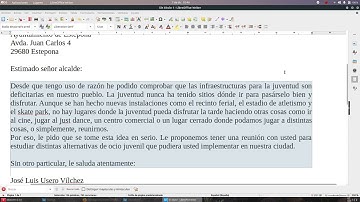 Documento simple justificar interlineado sangría Prueba TIC 4 ESO  IES Monterroso