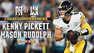 Proud of the guys. Mason Rudolph and Kenny Pickett on the win over JAX | Pittsburgh Steelers