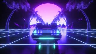 Synth Wave & Car Futuristic Background 4K VJ Loop Video | No Copyright Motion Loop Background Video