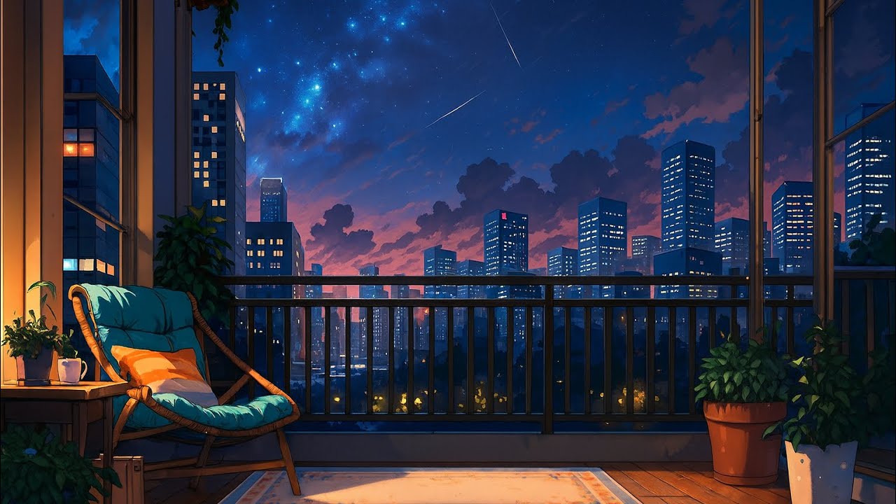 A Quiet Moment Above the City 🌃| Relaxing Lofi Beats for Study & Focus