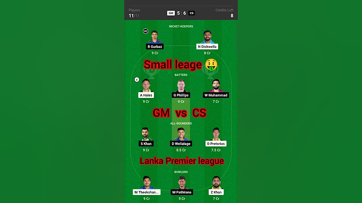 GM vs CS today dream11 prediction team || Galle Marvels vs Colombo Strikers || #dream11 #lpl #gm #cs