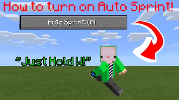 How to turn on AUTO SPRINT in Minecraft Bedrock! (No addons!)