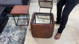 5 in 1 Ottoman Cube | Space saving furniture.