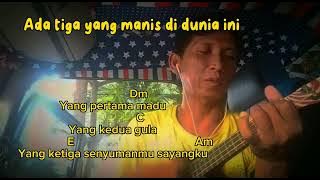 Ada tiga yang manis di dunia ini //Cover//Ukulele chord