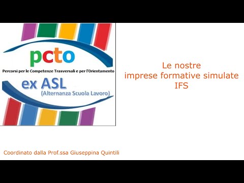 PCTO - presentazione siti IFS, classi IV 2019/2020