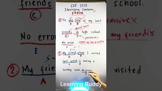 CIVIL SERVICE EXAM 2025 | Identifying Sentence Error Practice