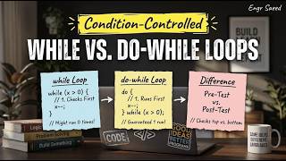 While Do While | while vs. do-while Loops in C++ | Condition-Controlled Loops | Engr Saeed