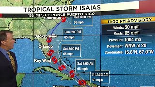 Tropical Storm Isaias forms in the Caribbean