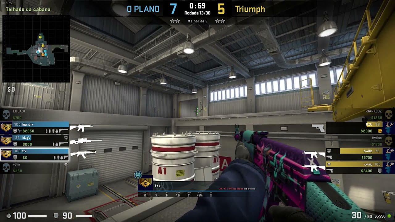 Pov trk (26/16) CS GO DEMO - NUKE - 16 O PLANO VS 11 TRIUMPH (DreamHack Open 30/06/2021)