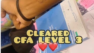 CFA Level 3 cleared ❤