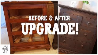 How to weather furniture without sanding! | nightstand makeover!