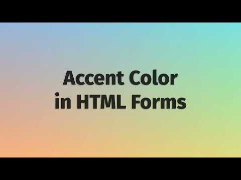 1-minute CSS tip: accent-color
