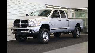 #15676 2006 DODGE RAM 3500 LONG BED SLT BIG HORN CUMMINS 5.9L HO 4X4 0-RUST BILSTEIN 5100 35” TOYOs