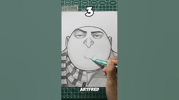 Which one is correct for Gru from Despicable Me ✨ #shorts #despicableme #drawing