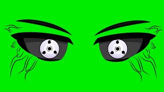 Edo Tensei Byaku-Sharingan awakening green screen with sound effect || Gacha Club version ||