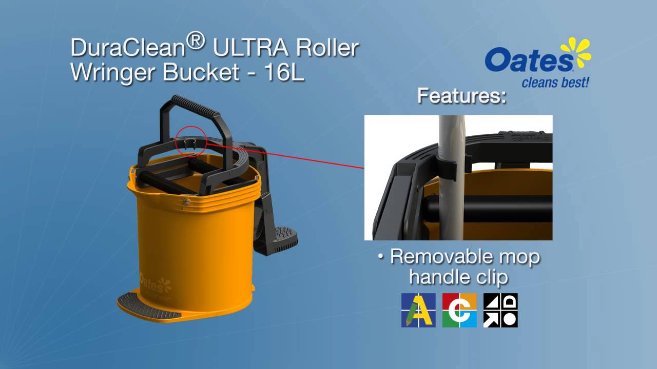Oates DuraClean ULTRA Roller Wringer Bucket
