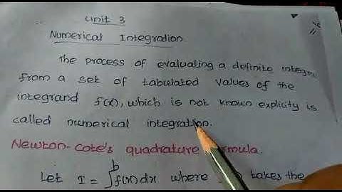 Newtons cotes quadrature formula