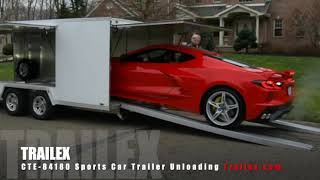 TRAILEX TRAILERS - CTE-84180 Sports Car Trailer Unloading