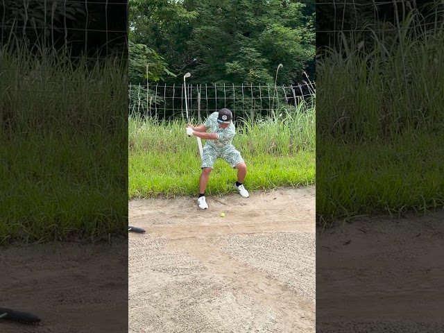 50ヤード⛳️バンカーショット🏌️‍♂️ #ゴルフ #アプローチ #ラウンドレッスン