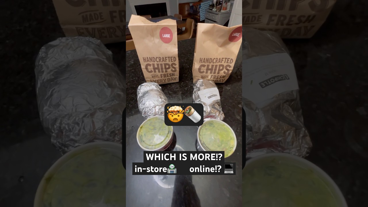 In-store or online give bigger burritos?! Chipotle Test! 🤯🌯