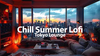 Chill Summer Lofi | Cosy Lounge Room in Tokyo