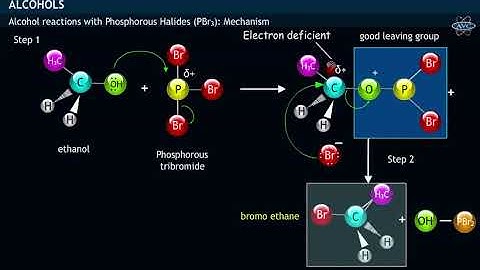 How does Ethanol  reacts with Phosphorous Tribromide PBr3 & its Mechanism ?
