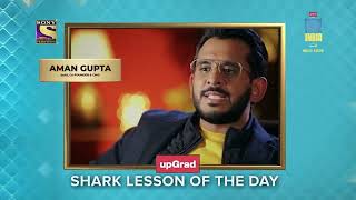 Lesson Of The Day Shark Tank India Aman Gupta