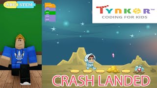 Level 1 Crash landed - Tynker coding game: Space Cadet